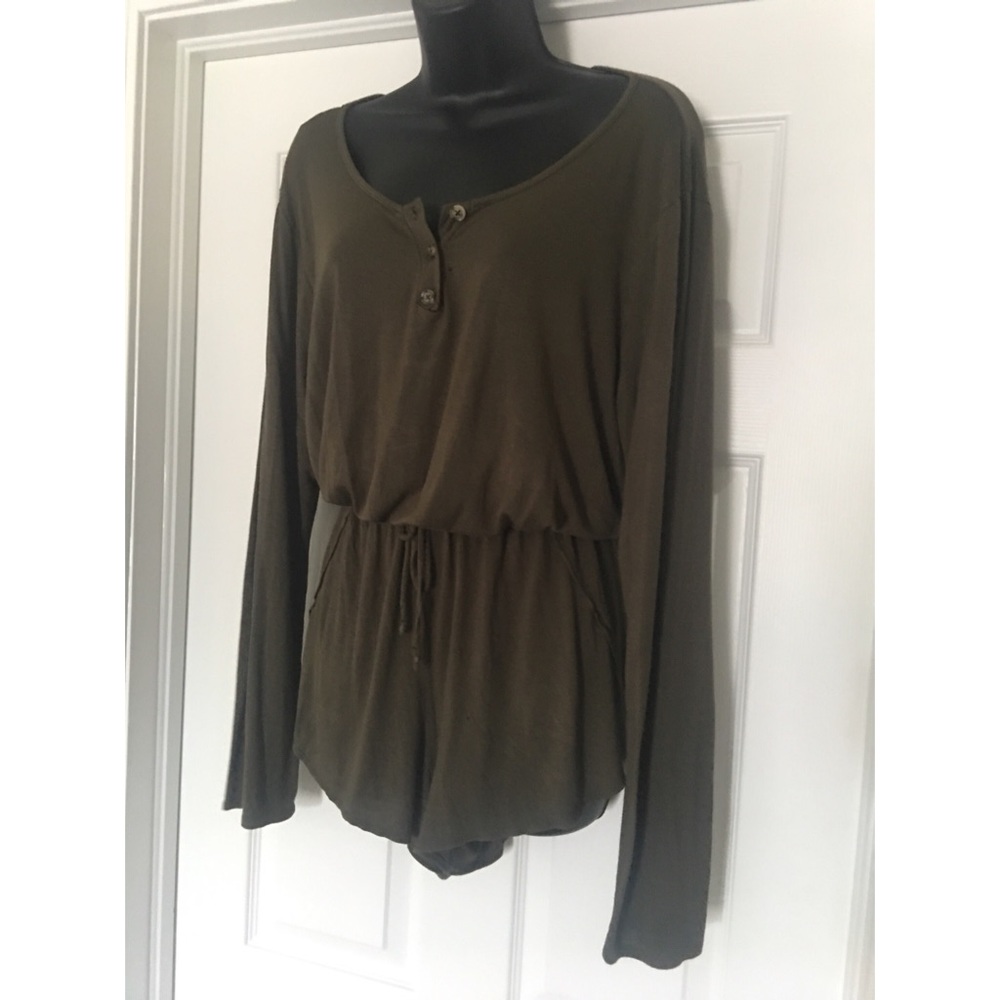 Army Green Short Romper
